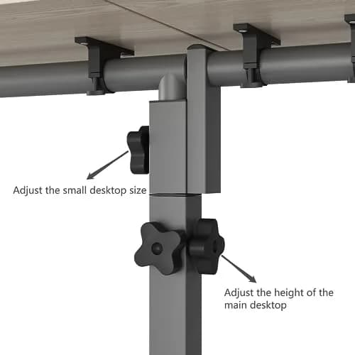 Furist Adjustable Laptop Desk with Mouse Pad on Wheels, 23.75"-35.4" Height Range | Modern Graphite Grey thumbnail 6