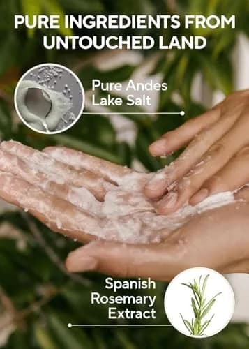 AROMATICA Rosemary Salt Scrub Shampoo 300ml (10.5 oz) | Exfoliates Scalp for Healthy Hair thumbnail 4