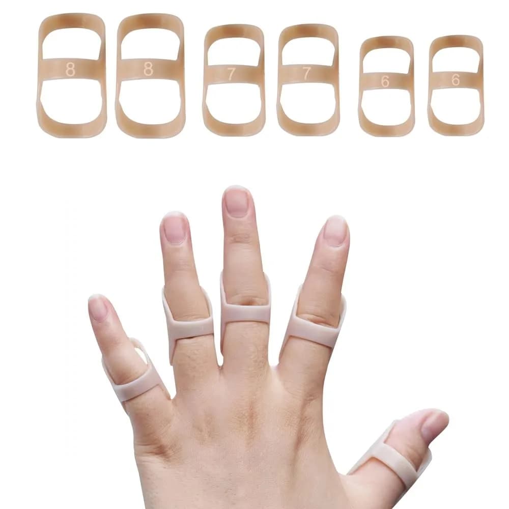 Soft Home Oval Finger Splints Sizes 5-10 | Waterproof, Breathable, Long-Lasting Support for Finger Pain Relief — 6,7,8