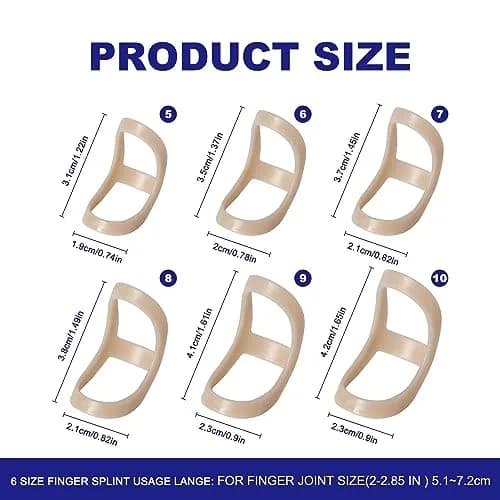 Soft Home Oval Finger Splints Sizes 5-10 | Waterproof, Breathable, Long-Lasting Support for Finger Pain Relief thumbnail 2