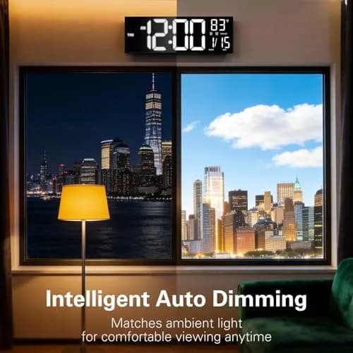 JALL 16-inch Digital Wall Clock with Timer & RGB Light | 40.6 cm (16 inches) thumbnail 5