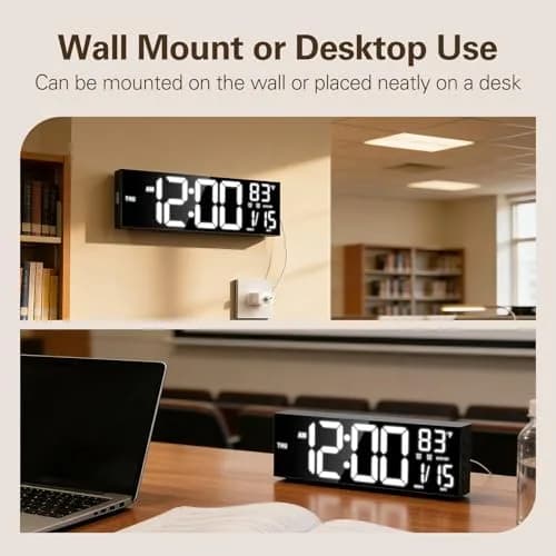 JALL 16-inch Digital Wall Clock with Timer & RGB Light | 40.6 cm (16 inches) thumbnail 7