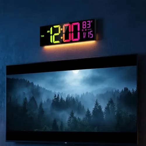 JALL 16-inch Digital Wall Clock with Timer & RGB Light | 40.6 cm (16 inches) thumbnail 9