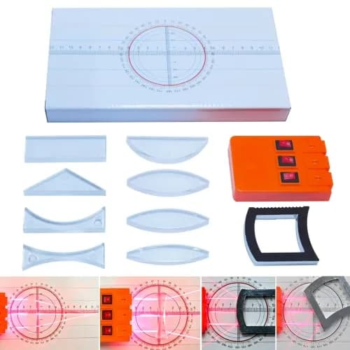 EXBEPE Physics Optics Experiment Set 11 Piece | Educational Science Kit for Refraction and Reflection thumbnail 1