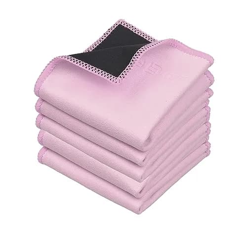 Eco-Fused Microfiber Cleaning Cloths 5 Pack 16.7 cm x 15.7 cm | Double-Sided Suede & Microfiber for Screens & Glasses thumbnail 1