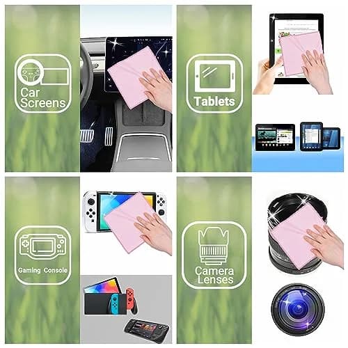 Eco-Fused Microfiber Cleaning Cloths 5 Pack 16.7 cm x 15.7 cm | Double-Sided Suede & Microfiber for Screens & Glasses thumbnail 6