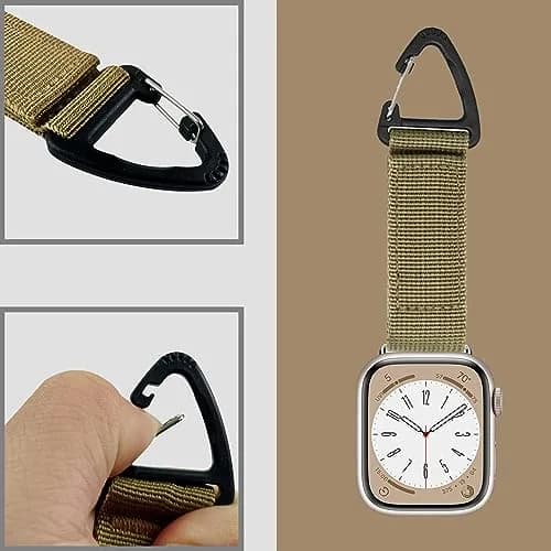 YwonShne Nylon Strap Compatible with Apple Watch Series Ultra 8 7 6 5 4 3 2 1 SE | Military Tactical Breathable Webbing thumbnail 2
