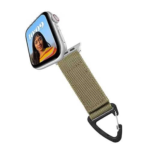 YwonShne Nylon Watch Strap Fob Clip Holder Carabiner for Apple Watch 38mm-49mm | Military Tactical Band Breathable Molle Webbing Canvas Keychain thumbnail 6