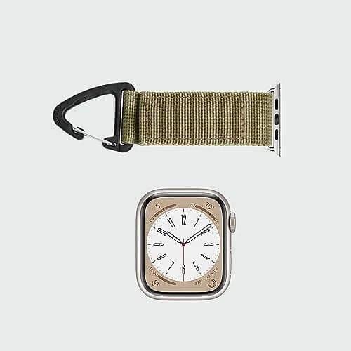 YwonShne Nylon Watch Strap Fob Clip Holder Carabiner for Apple Watch 38mm-49mm | Military Tactical Band Breathable Molle Webbing Canvas Keychain thumbnail 3