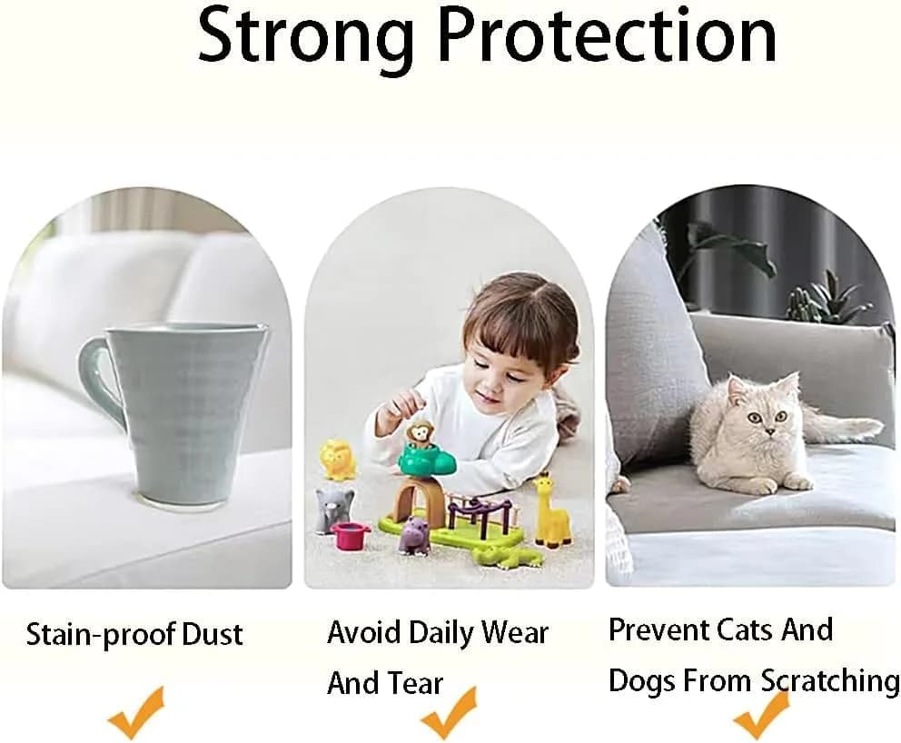 Chaexii Elastic Polyester Sofa Arm Cover 45.5-53cm | Scratch Resistant & Durable thumbnail 4
