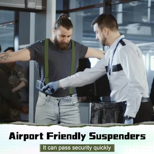 Jiuguva Men Hidden Undershirt Suspender Under Clothing Y 1.5in,Army Green | Airport Friendly Heavy Duty Suspenders thumbnail 4