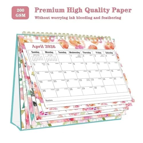 Ymumuda Floral Desk Calendar 2026-2027 20cm (8" x 6") | Academic Year Planning with To-Do Lists thumbnail 5