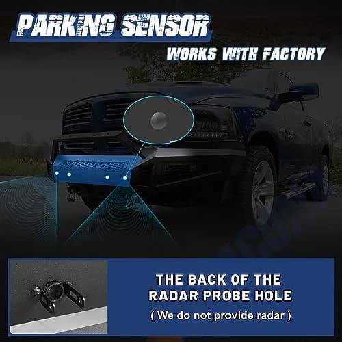 Hawkley Front Bumper for Dodge Ram 1500 2013-2023 | Heavy-Duty Steel, Black Powder Coated thumbnail 5