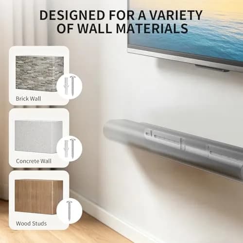WALI White Soundbar Wall Mount for Sonos Arc & Ultra | 0.78 kg (1.72 lb) thumbnail 6