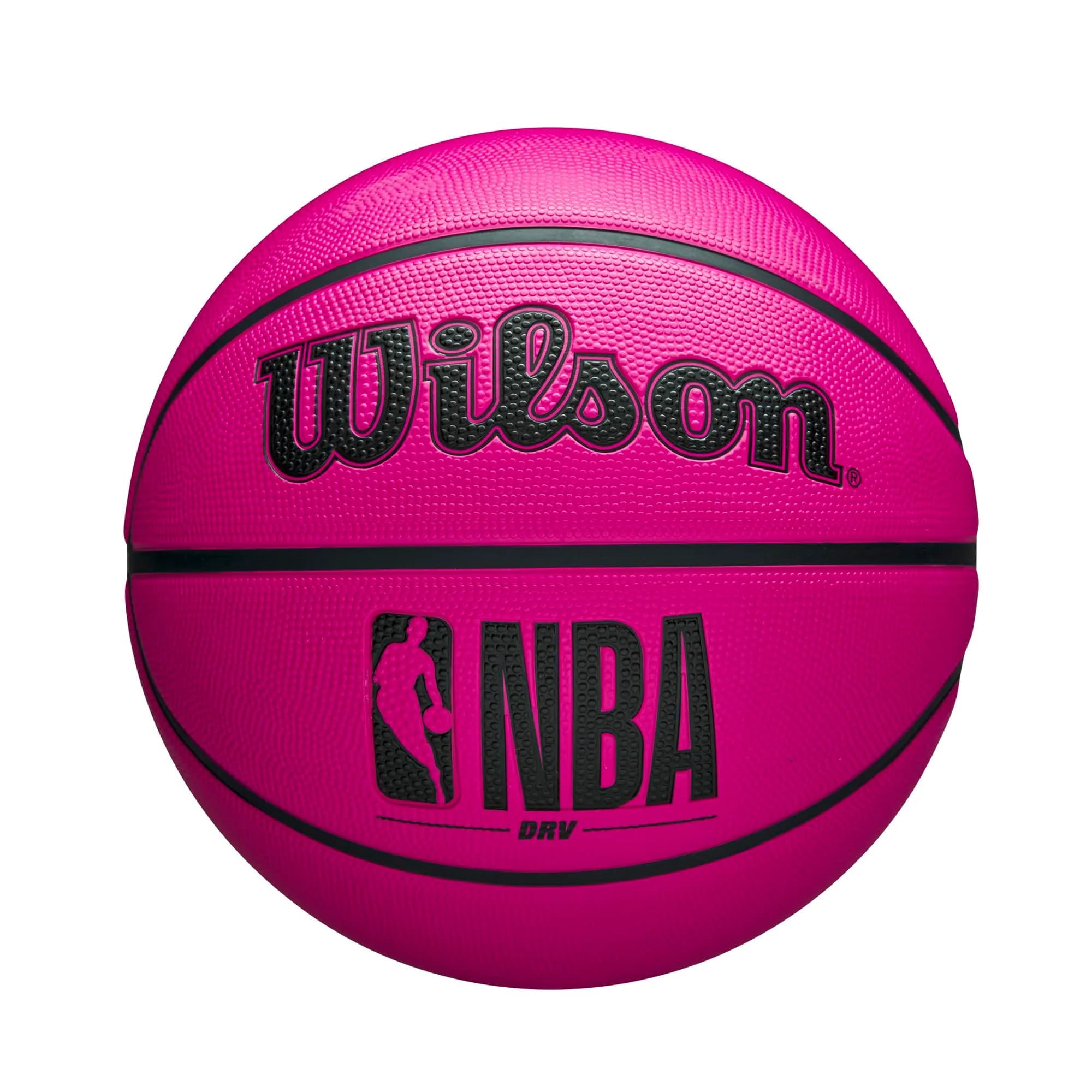 WILSON NBA DRV Outdoor Basketball Size 6 | Durable Rubber Cover for Outdoor Play with Pump (28.5")