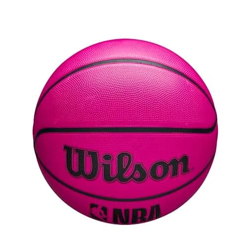 WILSON NBA DRV Outdoor Basketball with Pump - Pink, Size 5 | Durable Outdoor Play thumbnail 5