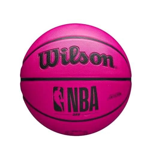 WILSON NBA DRV Outdoor Basketball with Pump - Pink, Size 5 | Durable Outdoor Play thumbnail 7