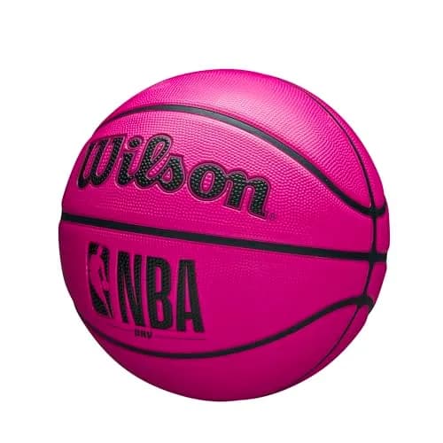 WILSON NBA DRV Outdoor Basketball with Pump - Pink, Size 5 | Durable Outdoor Play thumbnail 3