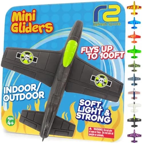 Refresh Sports EVA Foam Mini Glider Plane - Jet Black | Durable & Safe for Kids Ages 3+ thumbnail 1