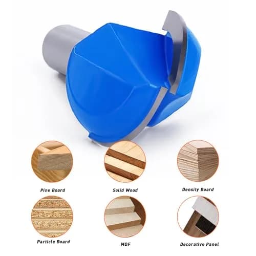 ASNOMY Core Box Router Bit 2" Cutting Diameter, 1/2" Shank | Solid Carbide 2-Flute Round Nose thumbnail 3