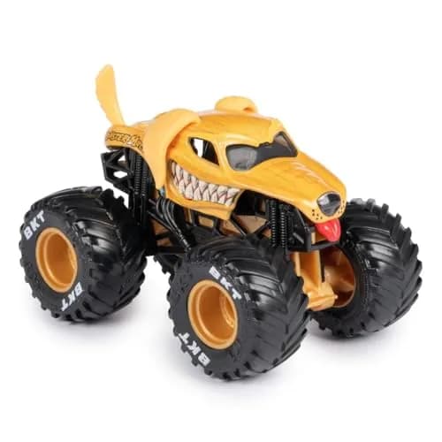 Monster Jam 2023 Spin Master 1:64 Diecast Truck Series 31 Ruff Crowd Monster Mutt Golden | Authentic Monster Jam Truck for Kids 3+ thumbnail 2