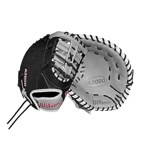 Wilson 2024 A2000 1620 12.5” Fastpitch First Base Mitt - Right Hand Throw, Black/Grey/Red | Pro Stock Leather thumbnail 1