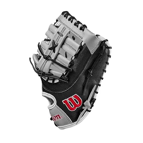 Wilson 2024 A2000 1620 12.5” Fastpitch First Base Mitt - Right Hand Throw, Black/Grey/Red | Pro Stock Leather thumbnail 4