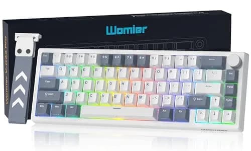 Womier VK66 PRO 60% Gaming Keyboard Wired, Creamy Mechanical Keyboard QMK/VIA | RGB, Hot Swappable, Compact thumbnail 1