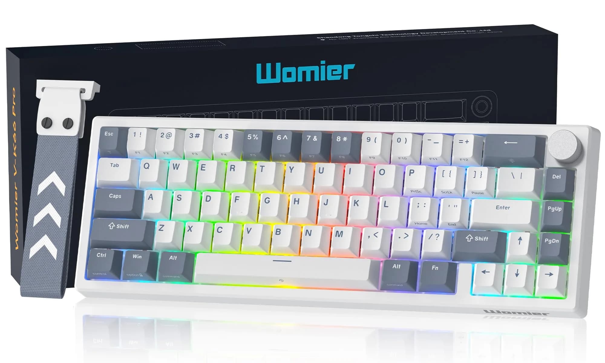 Womier VK66 PRO 60% Gaming Keyboard Wired, Creamy Mechanical Keyboard QMK/VIA | RGB, Hot Swappable, Compact