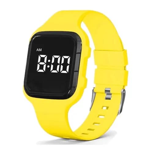 e-vibra Vibrating Alarm Watch, Potty Training Watch with 15 Daily Alarms & USB Rechargeable Battery (Yellow) thumbnail 1