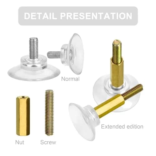 Sankoly Glass Table Top Suction Cup 1.3 Inches | Heavy Duty Support & Adjustable Height thumbnail 3