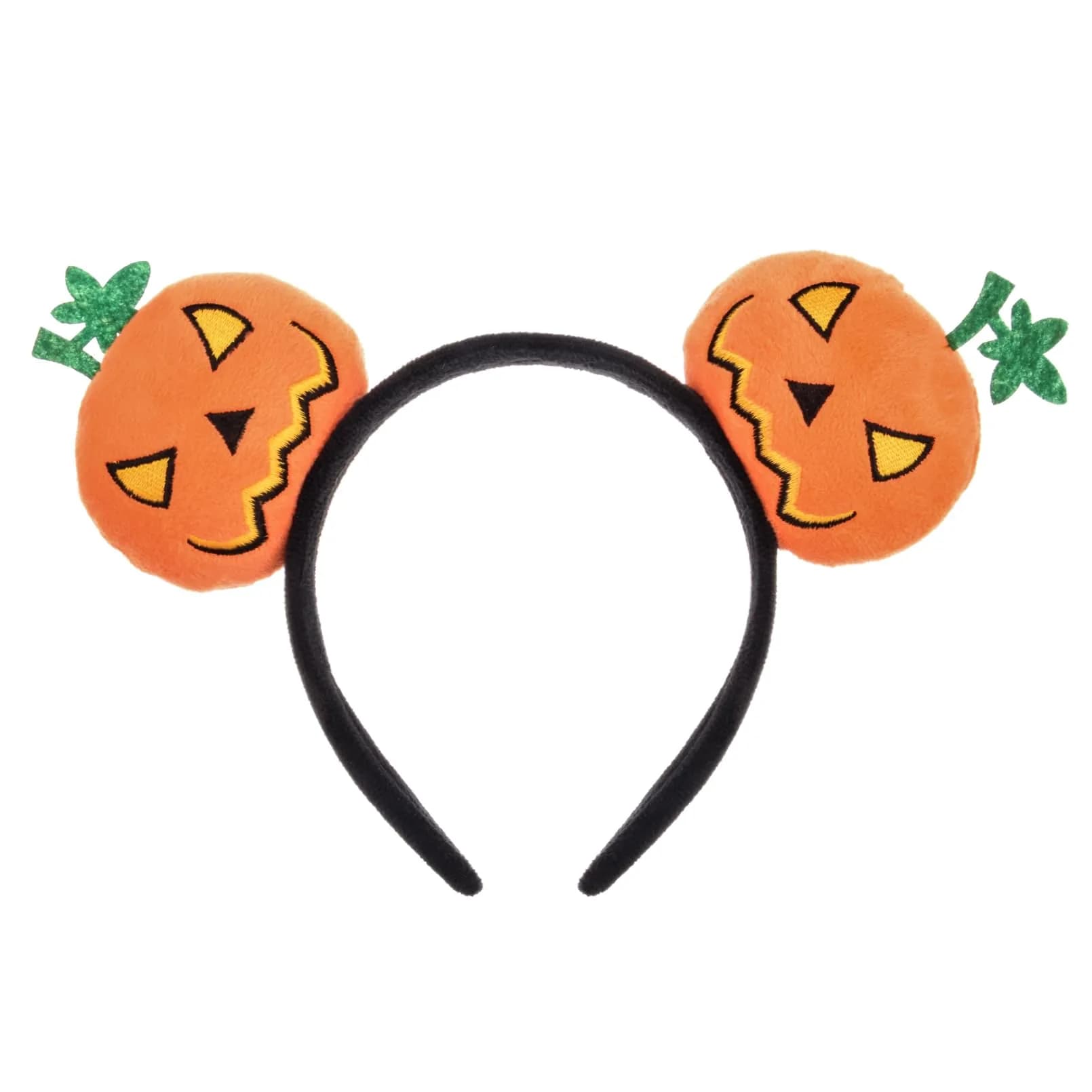A Miaow Sparkling Headband Glitter Bow Hair Hoop 21.6cm (8.5") | Halloween Party Festival Hair Accessory Costume — Orange