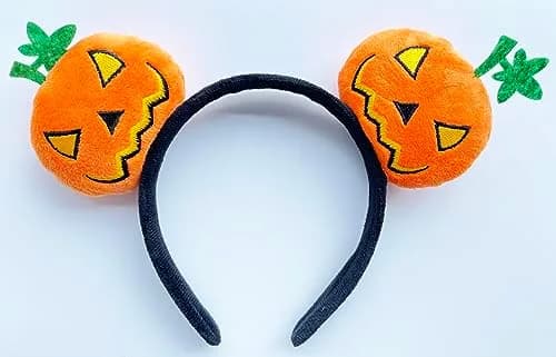 A Miaow Sparkling Headband Glitter Bow Hair Hoop Women Adults Butterfly Sequin Hair Clasp Costume (Orange Pumpkin) | Hand-Made with Exquisite Workmanship thumbnail 3