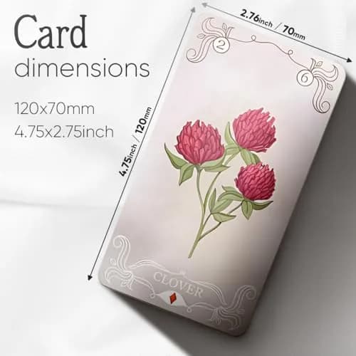 OMNITO Borderless Oracle Magic Lenormand Deck | Wisdom Cards for Love and Life | Vintage 36-Card Set with Guide Book for Soul, Destiny, and Fortune Reading thumbnail 3