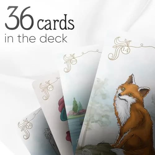 OMNITO Borderless Oracle Magic Lenormand Deck | Wisdom Cards for Love and Life | Vintage 36-Card Set with Guide Book for Soul, Destiny, and Fortune Reading thumbnail 4