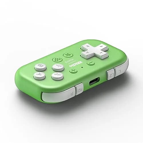 8Bitdo Micro Bluetooth Gamepad Green | Pocket-sized Mini Controller for Switch & Android thumbnail 2