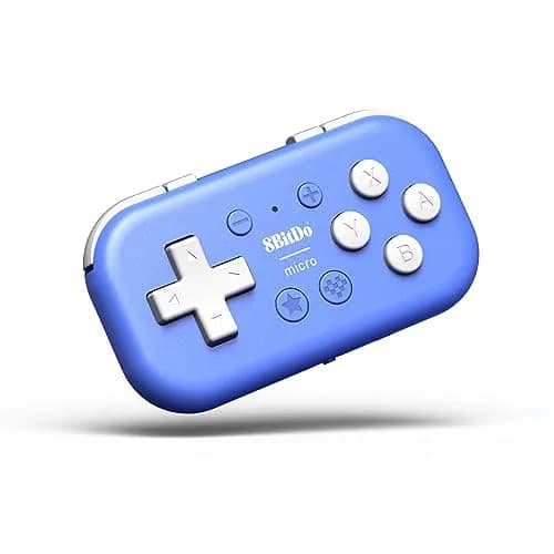 8Bitdo Micro Bluetooth Gamepad Pocket-sized Mini Controller Blue | 5cm (1.97in) x 10cm (3.94in) x 1.27cm (0.5in) thumbnail 1
