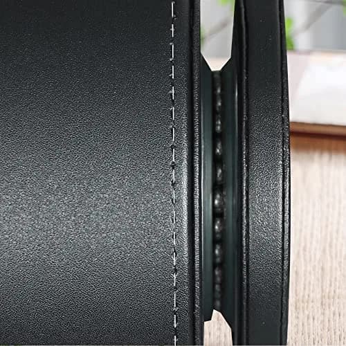 BIBELUN 360 Swivel Remote Control Holder with 4 Compartments | 14.8 cm (5.83 in) Black Faux Leather Desk Organizer thumbnail 6