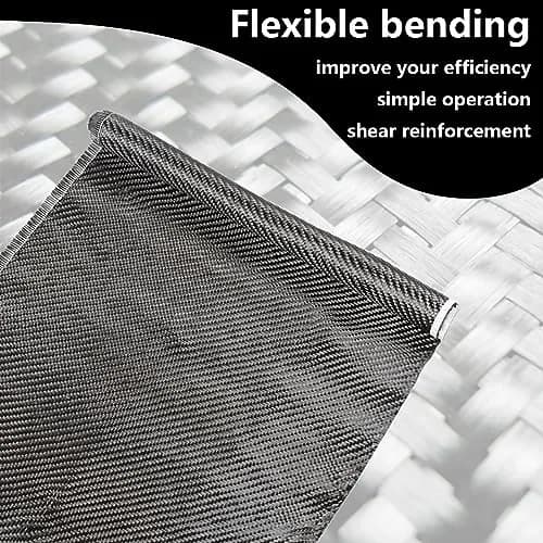 Caliwill Carbon Fiber Fabric Roll 9.8ft x 12” | High Strength, Low Density for DIY & Construction thumbnail 2
