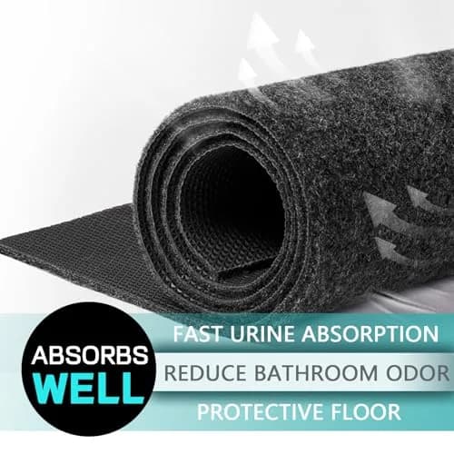 CHONOVO Urinal Mat 17.7 x 20.5 inches (45cm x 52cm) | 6 Pack Non-Slip Absorbent Floor Pad thumbnail 5