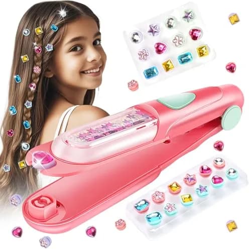 kidzkube Hair Gem Stamper Kit with 24 Diamonds & Reusable Gems | Easy to Use for Kids Ages 3-12 thumbnail 1