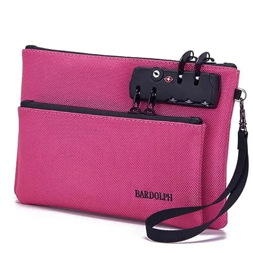 BARDOLPH Money Bag with Lock, Double Layer, Water-Resistant Nylon, 24cm x 16cm | Secure Cash & Valuables thumbnail 1