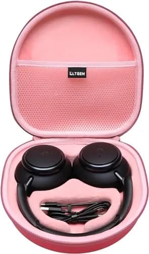 L LTGEM Hard Case for Anker Soundcore Q30/Q20i/Q45/Space One Pro Headphones, Pink | Waterproof & Shockproof Travel Cover thumbnail 1
