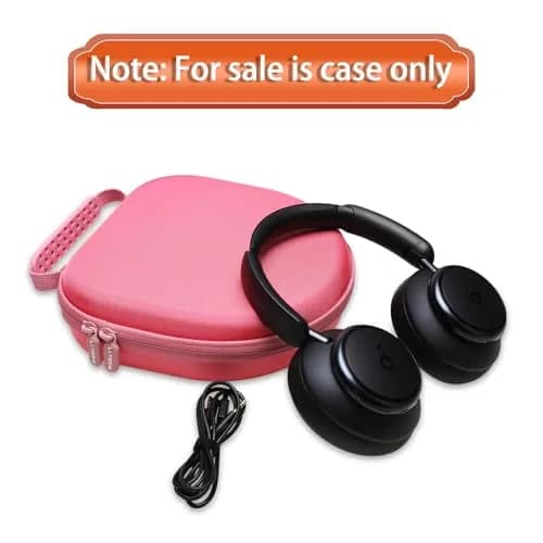 L LTGEM Hard Case for Anker Soundcore Q30/Q20i/Q45/Space One Pro Headphones, Pink | Waterproof & Shockproof Travel Cover thumbnail 6