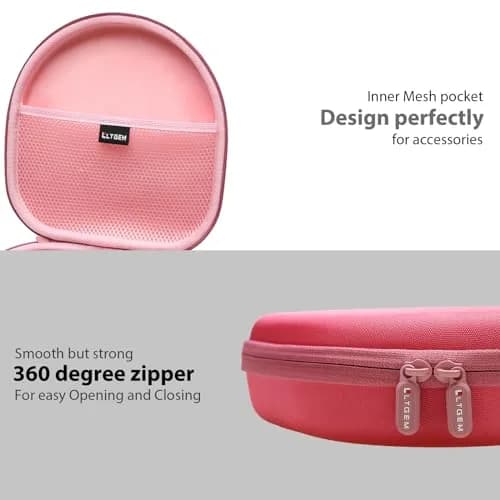 L LTGEM Hard Case for Anker Soundcore Q30/Q20i/Q45/Space One Pro Headphones, Pink | Waterproof & Shockproof Travel Cover thumbnail 7