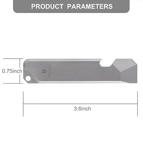 BANG TI Titanium EDC Pry Bar with Bottle Opener Function Portable Multi Tool 9.2 cm (3.62 inches) | Lightweight Corrosion-Resistant Pocket Companion thumbnail 6