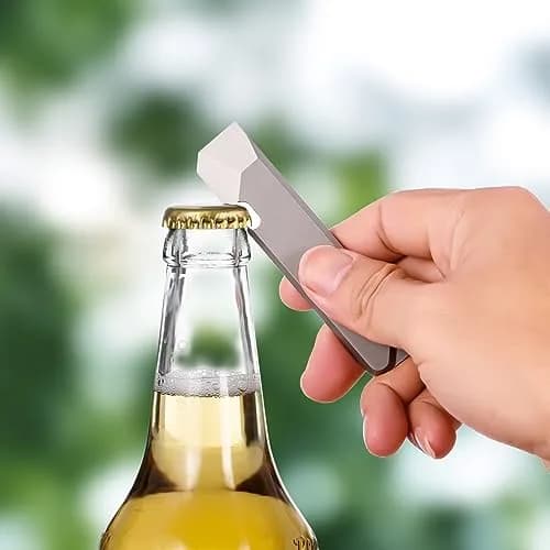BANG TI Titanium EDC Pry Bar with Bottle Opener Function Portable Multi Tool 9.2 cm (3.62 inches) | Lightweight Corrosion-Resistant Pocket Companion thumbnail 3