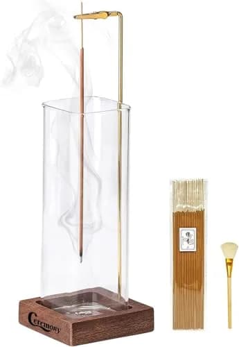 CEREMONY Anti-Ash Incense Holder with Ash Catcher & 20 Sticks | 24.99 cm (9.84 in) Tall thumbnail 1