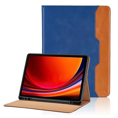 Oduio Blue PU Leather Folio Stand Cover for Samsung Galaxy Tab S10 Plus 12.4" | Auto Wake/Sleep thumbnail 1