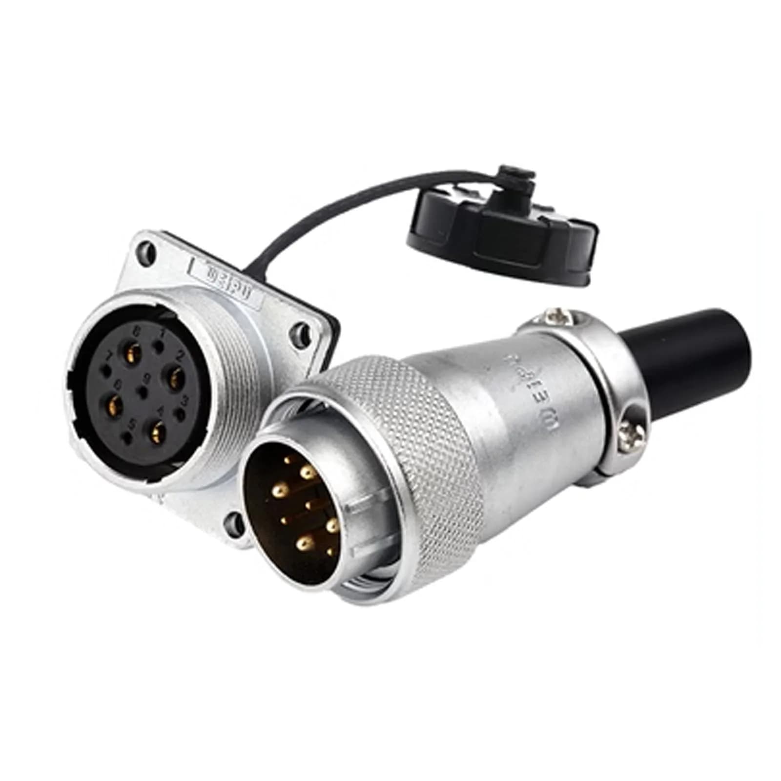 HangTon WS24 9 Pin Aviation Connector 24mm Panel Mount | Threaded Coupling, 500V 25A - main product image